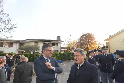 L'assessore regionale alla Sicurezza Pieroalo Roberti insieme al Questore di Pordenone Marco Odorisio